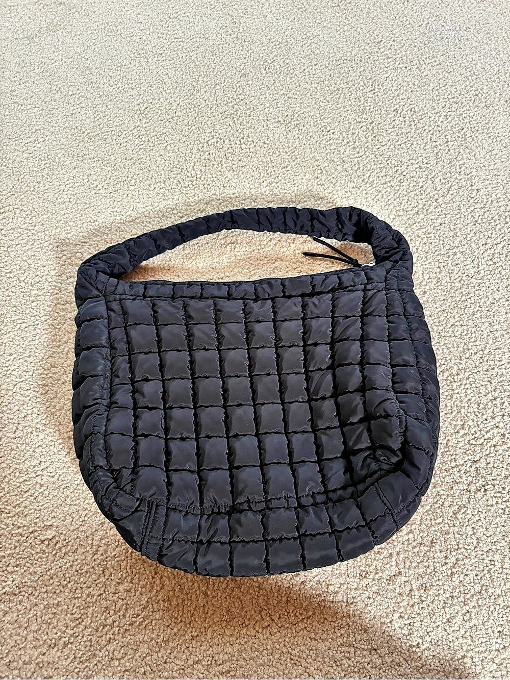 Free People FP Movement Quilted Carryall Bag Black